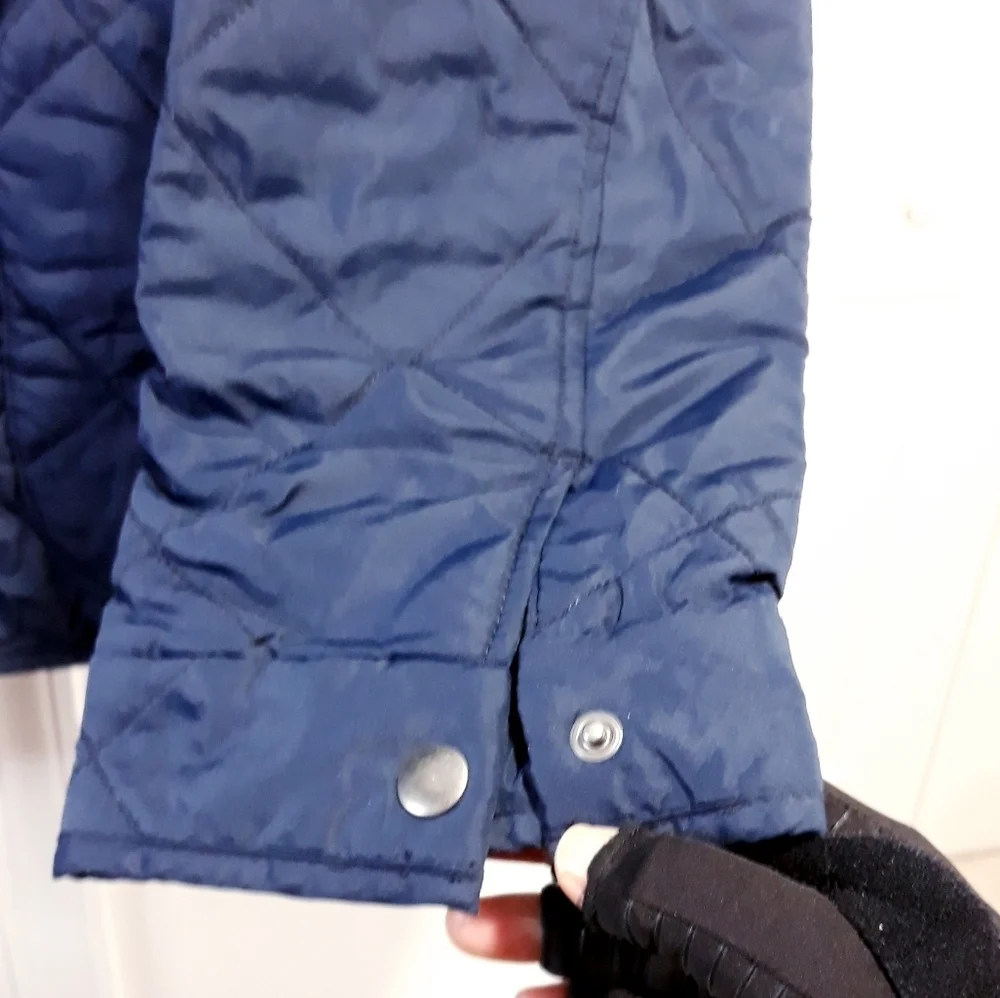 J.Crew Authentic Outewear New York Quilted Blue Jacket Lightweight Size XL